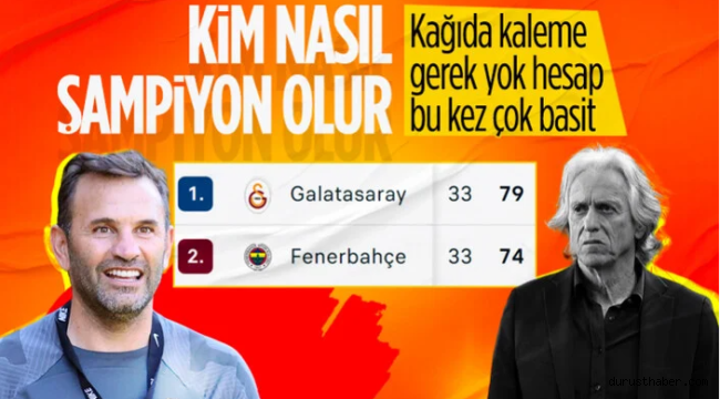 Fenerbahçe nasıl şampiyon olur? Fenerbahçe'nin kalan maçları ve